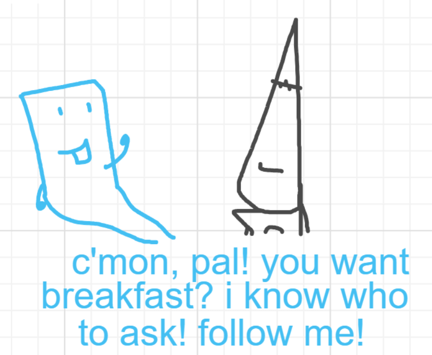 A panel from What's The Point, episode five of the Board Boards object show by Furretwalk/WalkingFurret.